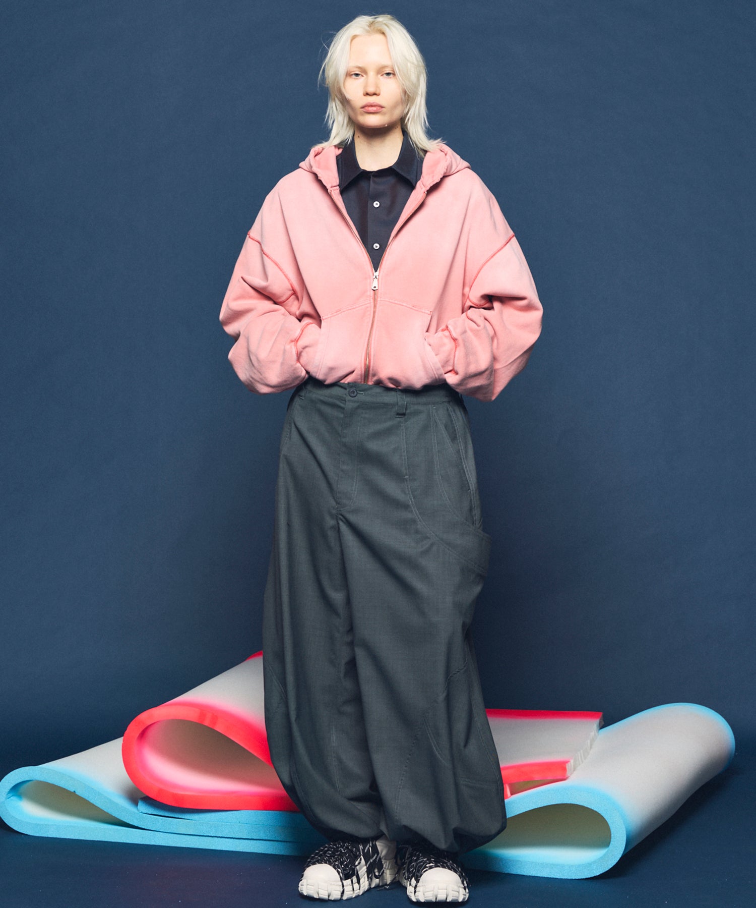 4 Colors Chambray Washable Wool Prime-Over Regular Collar Shirt