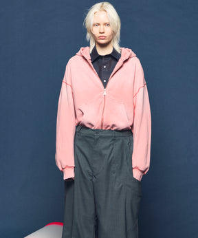 4 Colors Chambray Washable Wool Peaked Lapel Double Breasted Jacket