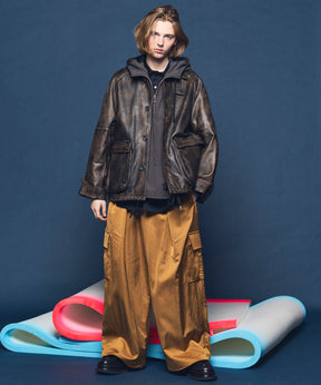 Drapery Satin Prime-Wide Cargo Pants