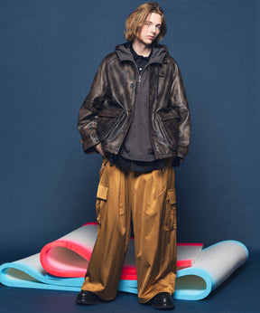 【25AW PRE-ORDER】Sheep Leather Front Button Single Blouson