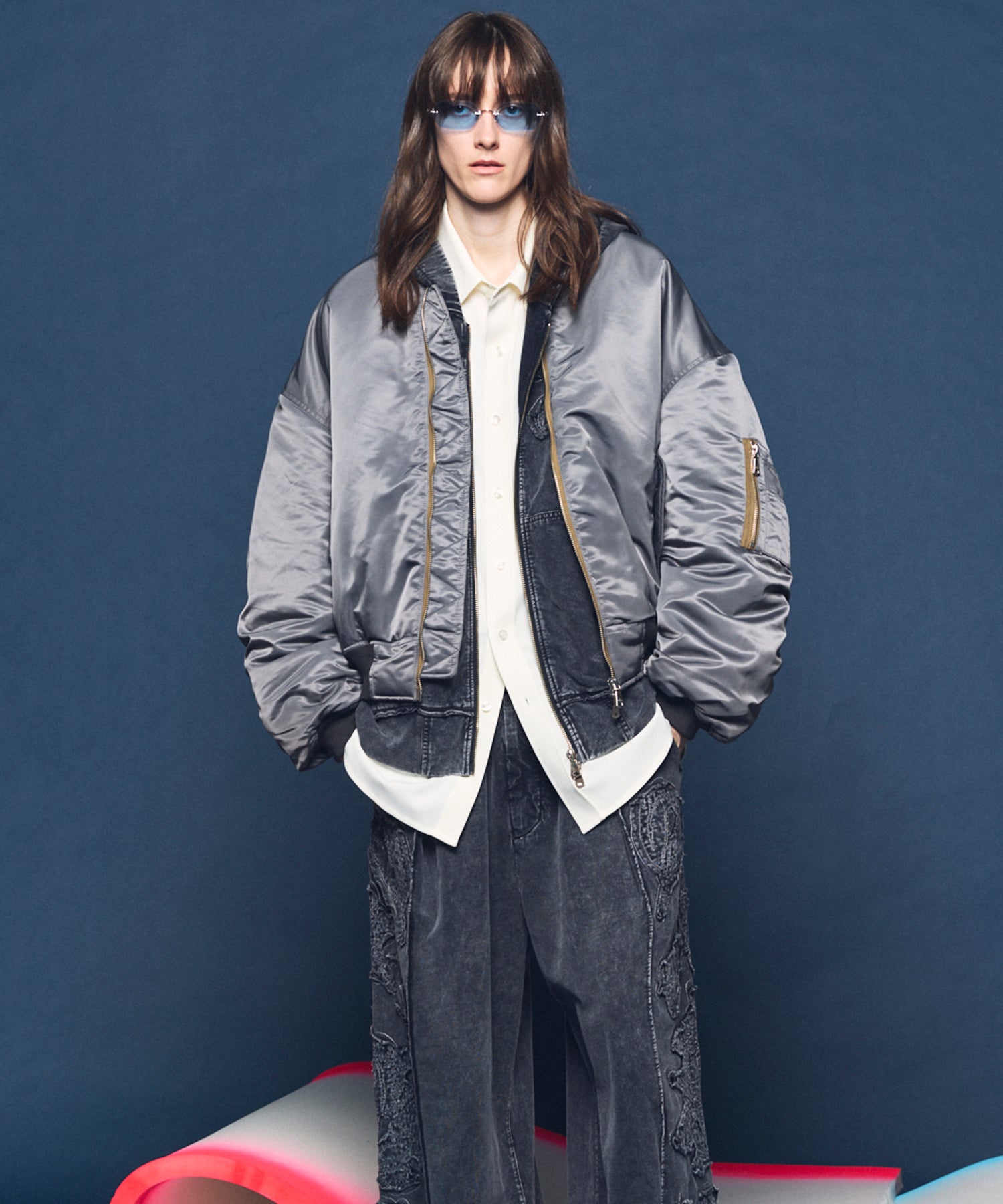 Prime-Over Nylon MA-1 Bomber Jacket