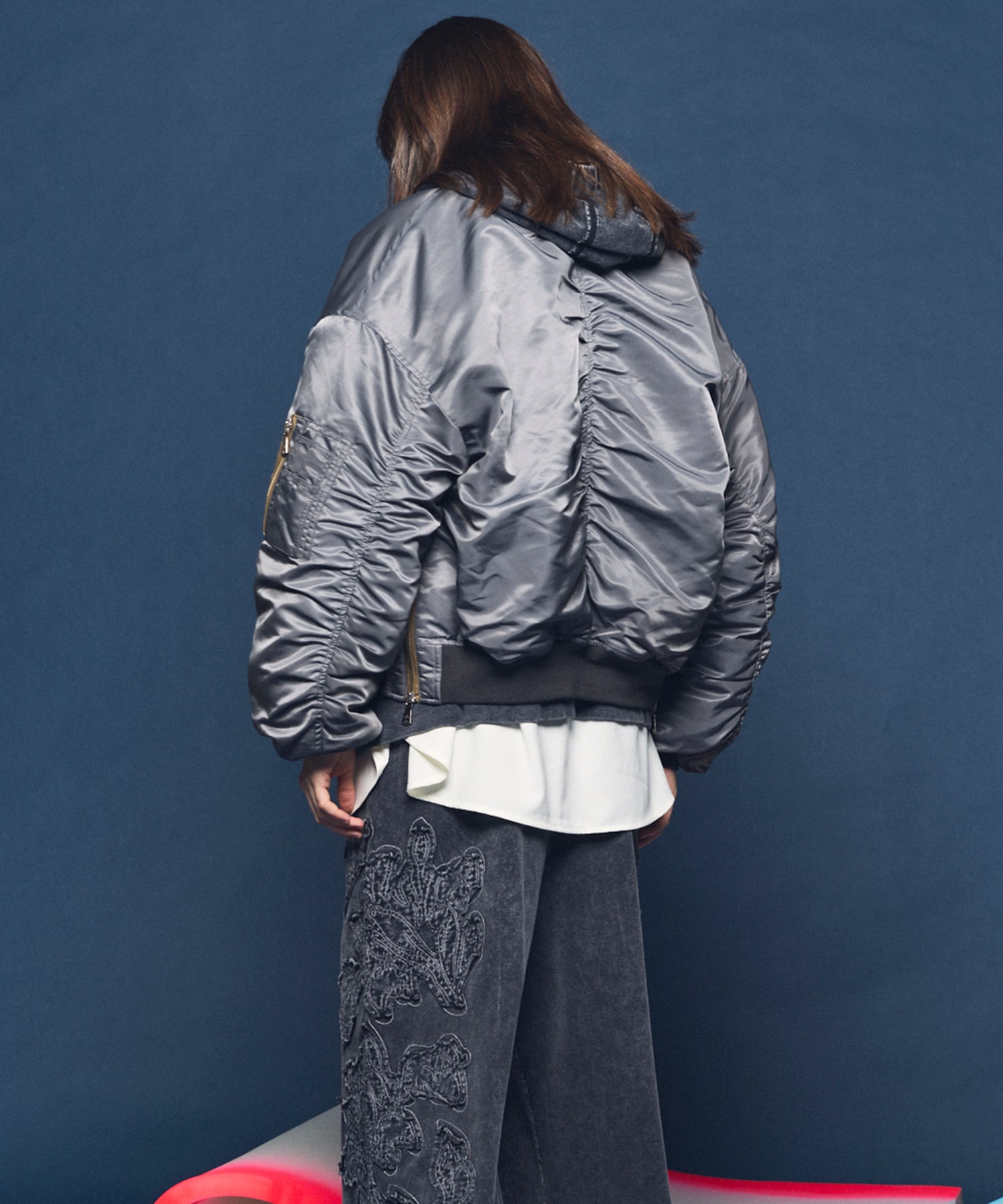 Prime-Over Nylon MA-1 Bomber Jacket