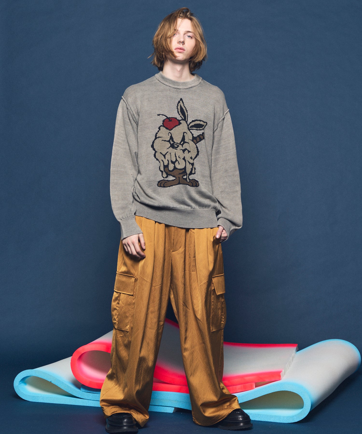 Drapery Satin Prime-Wide Cargo Pants