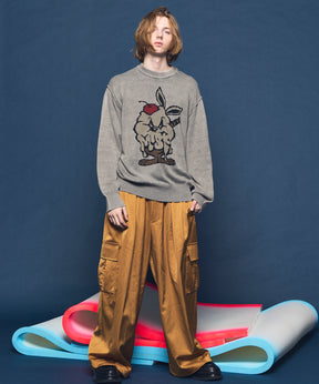 Drapery Satin Prime-Wide Cargo Pants