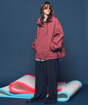 Washed Nylon Prime-Over Anorak Hoodie