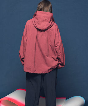 Washed Nylon Prime-Over Anorak Hoodie