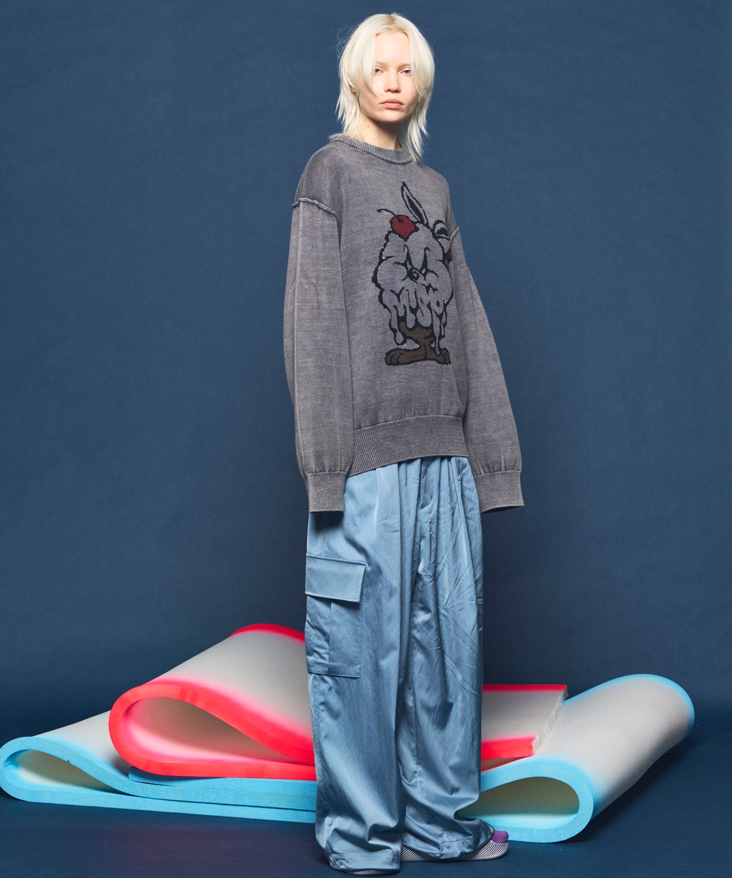 Drapery Satin Prime-Wide Cargo Pants