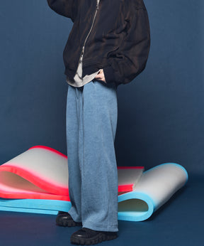 Chenille Yarn Corduroy Prime-Wide Easy Pants