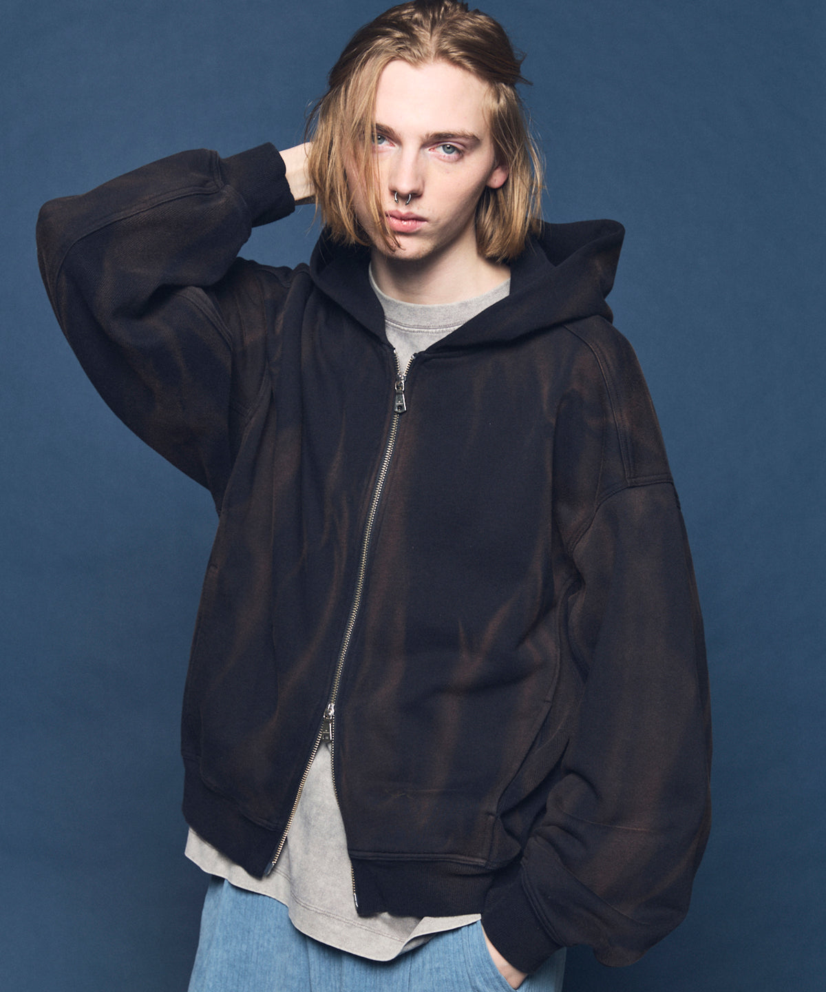 Sun-fade Prime-Over Sweat Zip Hoodie