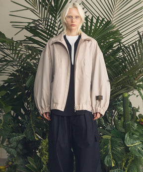 【26SS PRE-ORDER】4 Colors Chambray Washable Wool Prime-Over Switching Stand Collar Blouson