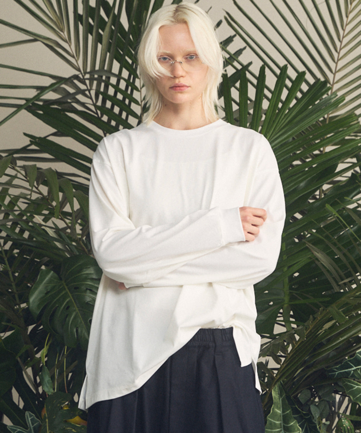 ECIL Plating Prime-Over Crew Neck Long Sleeve T-Shirt