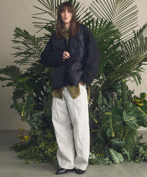 프라임 오버 플록 프린트 일반 칼라 셔츠 코트