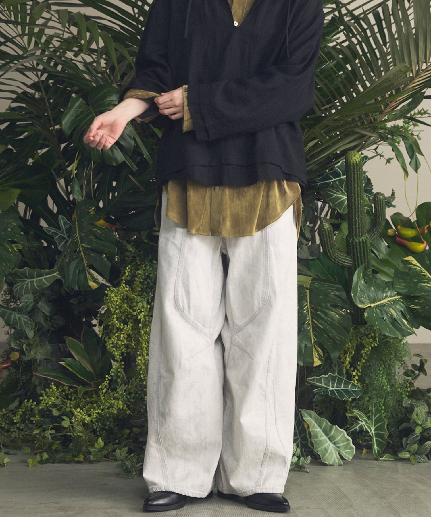 Three-Dimensional Cutting Denim Pants