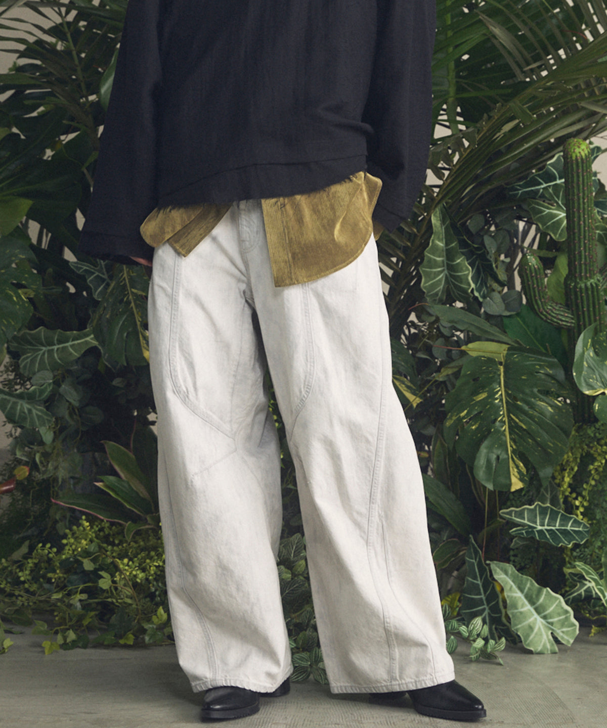 Three-Dimensional Cutting Denim Pants