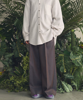 4 색 샹 브레이 세탁 가능한 양모 프라임 전역의 턱 넓은 바지