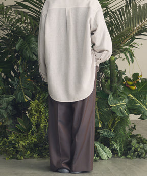 4 색 샹 브레이 세탁 가능한 양모 프라임 전역의 턱 넓은 바지