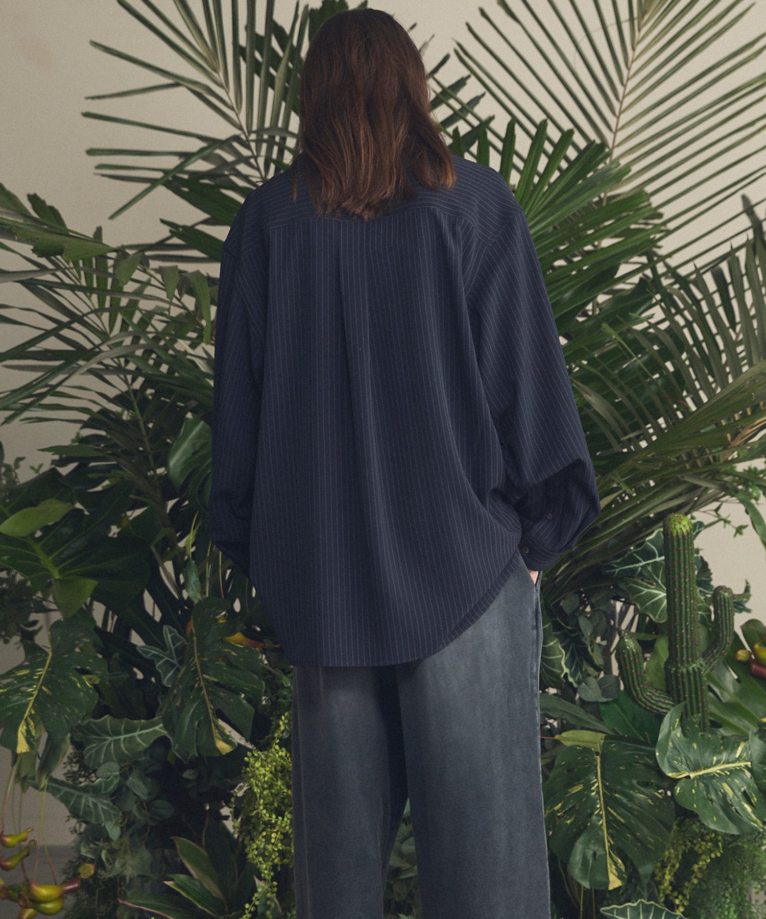 4 색 샹 브레이 세탁 가능한 양모 피크 라펠 더블 가슴 재킷