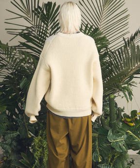 [26SS 预购] 棉质膨体腈纶混纺底漆渐变染色针织衫