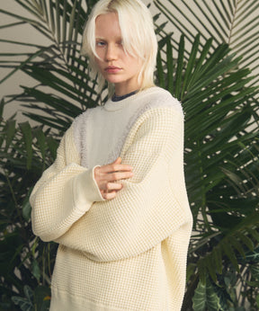 [26SS 预购] 棉质膨体腈纶混纺底漆渐变染色针织衫