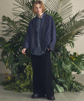 Chenille Yarn Corduroy Prime-Wide Easy Pants