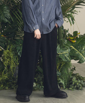 Chenille Yarn Corduroy Prime-Wide Easy Pants