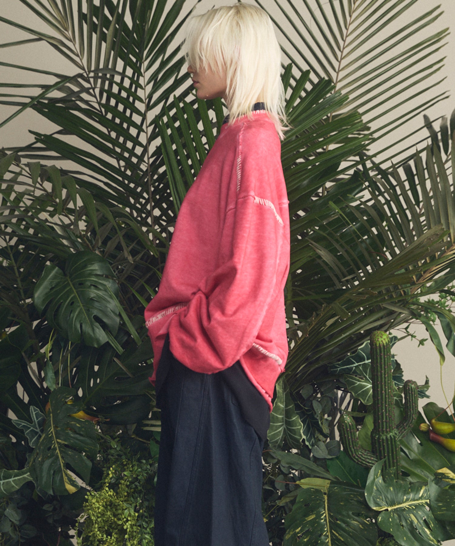 무거운 중량 땀 자수 손상 과다 염색 승무원 목 풀 오버