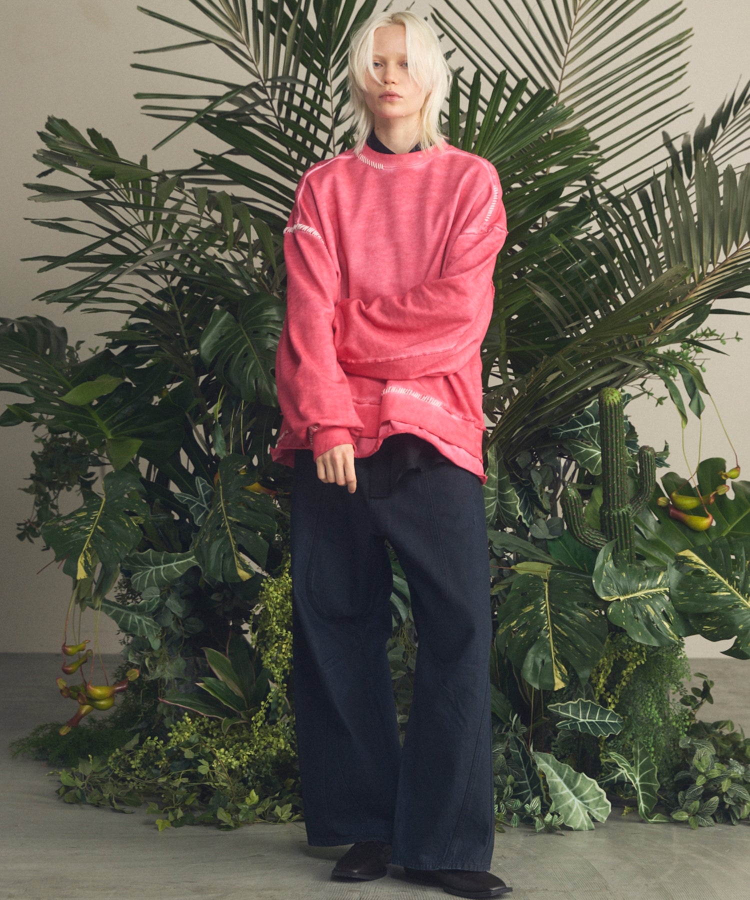 Three-Dimensional Cutting Denim Pants