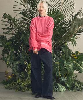 무거운 중량 땀 자수 손상 과다 염색 승무원 목 풀 오버