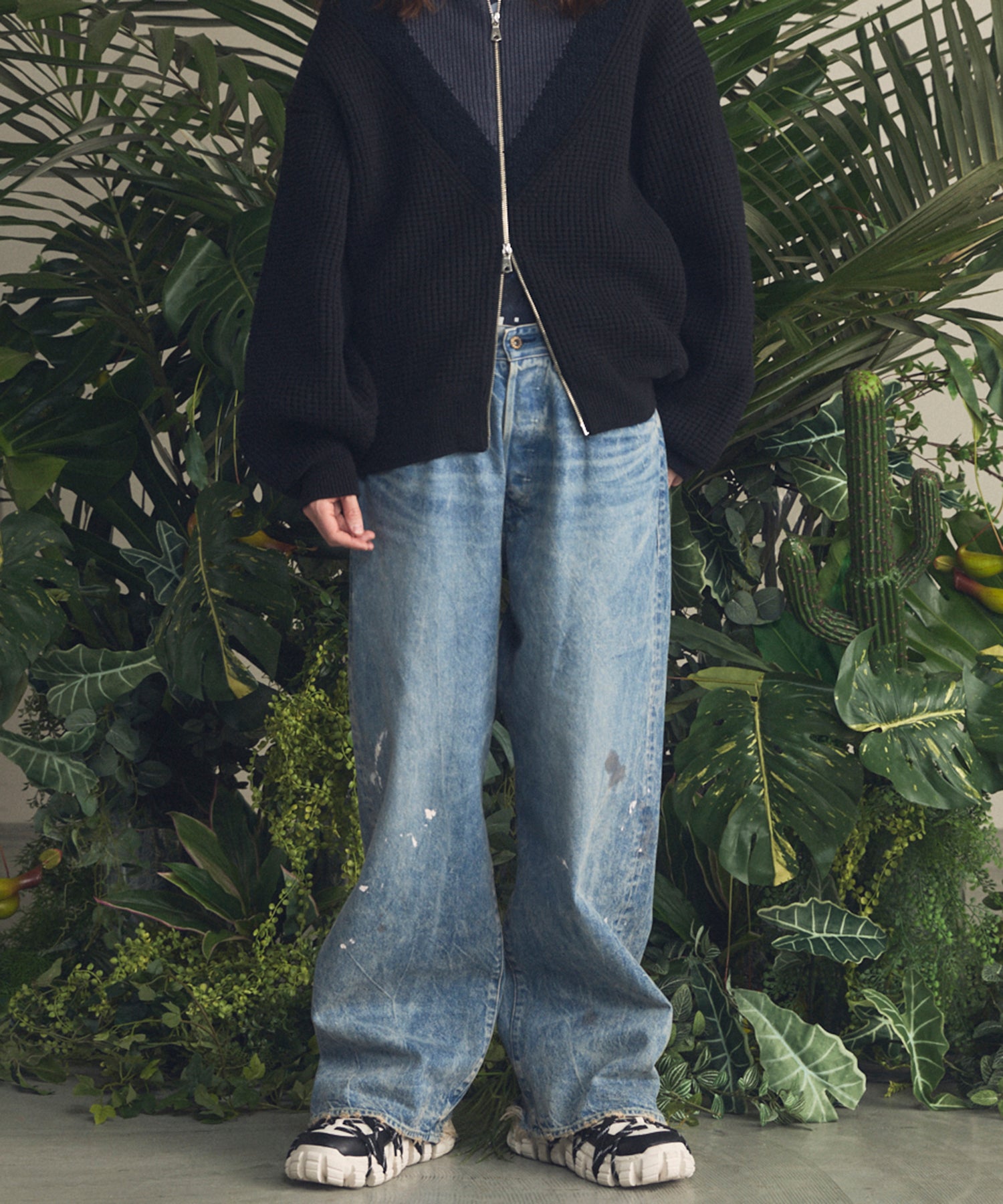 4 Colors Chambray Washable Wool Peaked Lapel Double Breasted Jacket