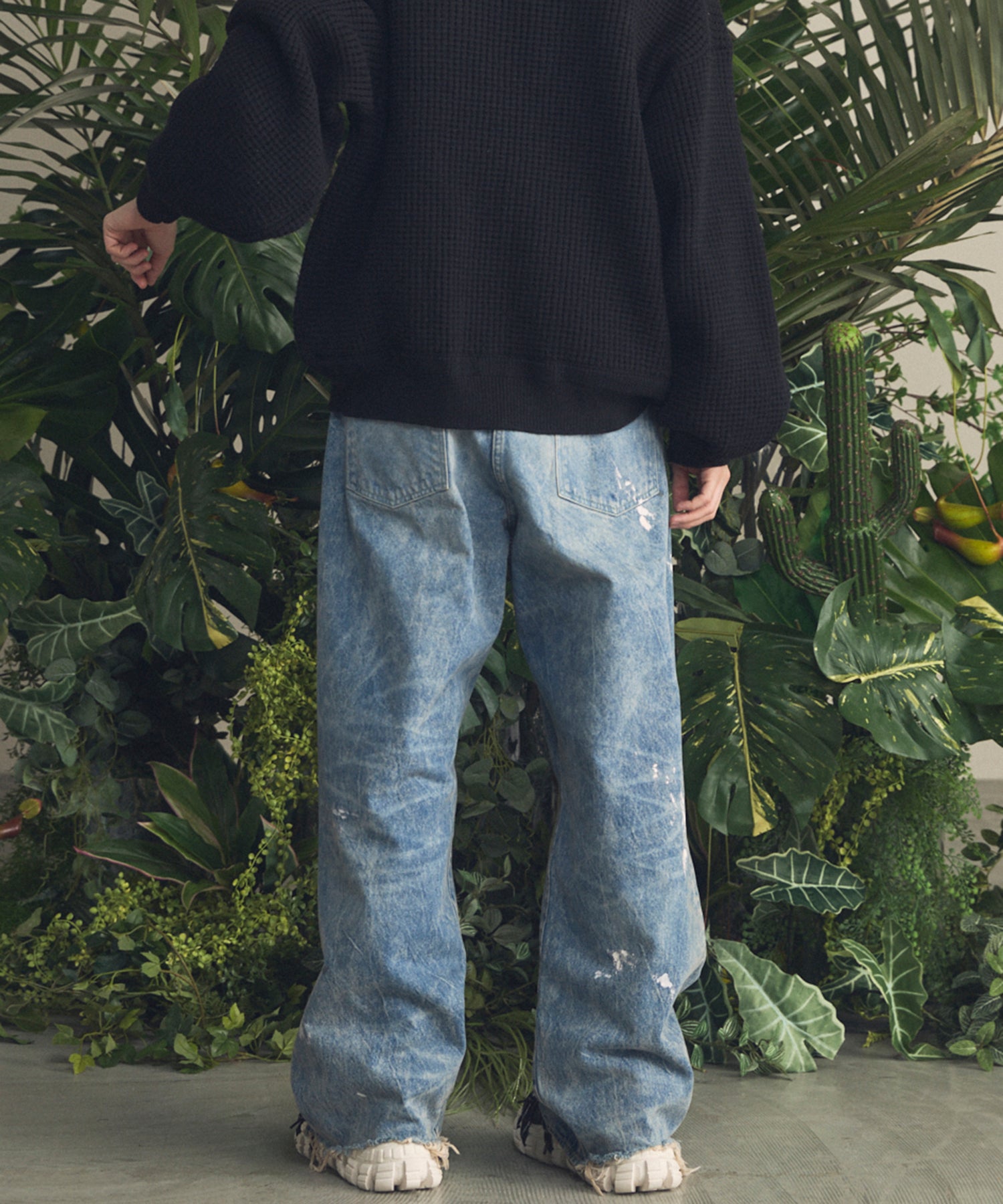 4 Colors Chambray Washable Wool Peaked Lapel Double Breasted Jacket