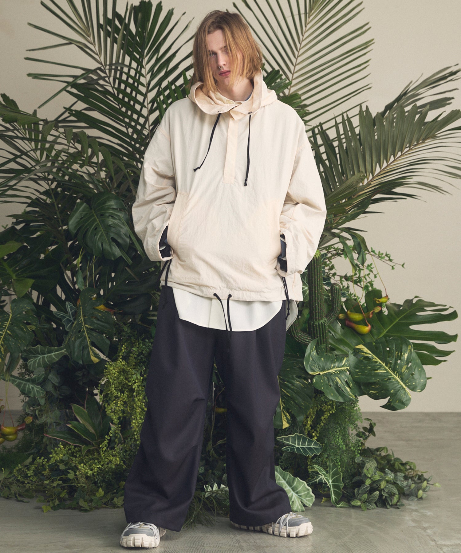 【26SS PRE-ORDER】4 Colors Chambray Washable Wool Prime-Wide Snow Pants