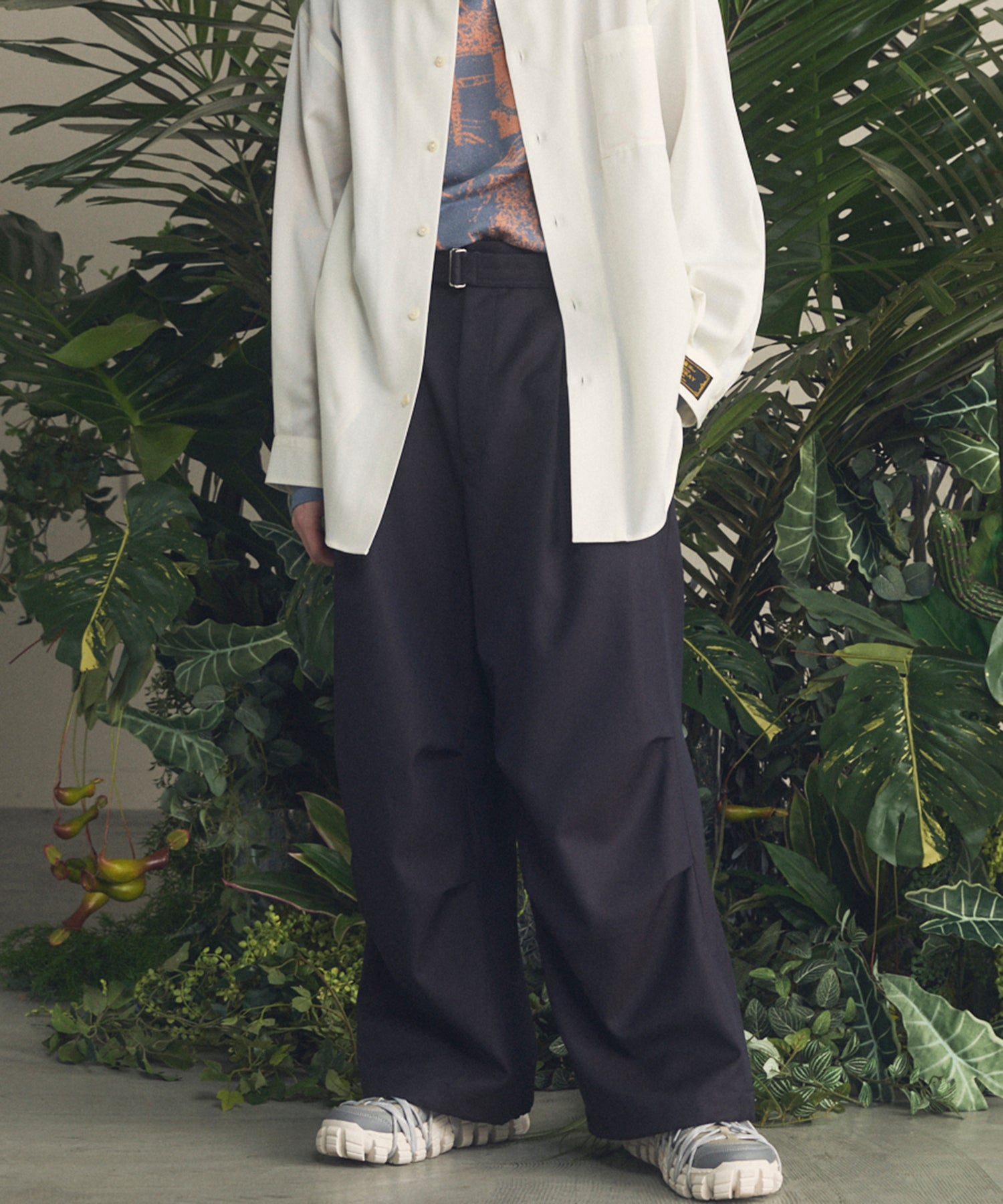 【26SS PRE-ORDER】4 Colors Chambray Washable Wool Prime-Wide Snow Pants