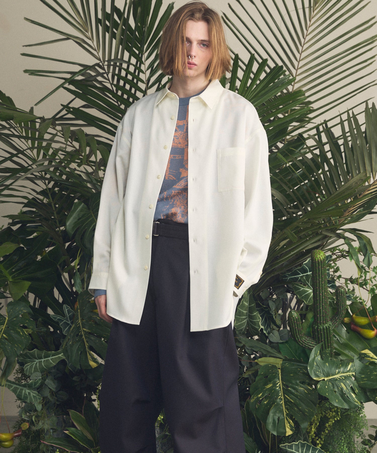 4 가지 색상 샹 브레이 세탁 가능한 양모 프라임-오버 일반 칼라 셔츠 코트