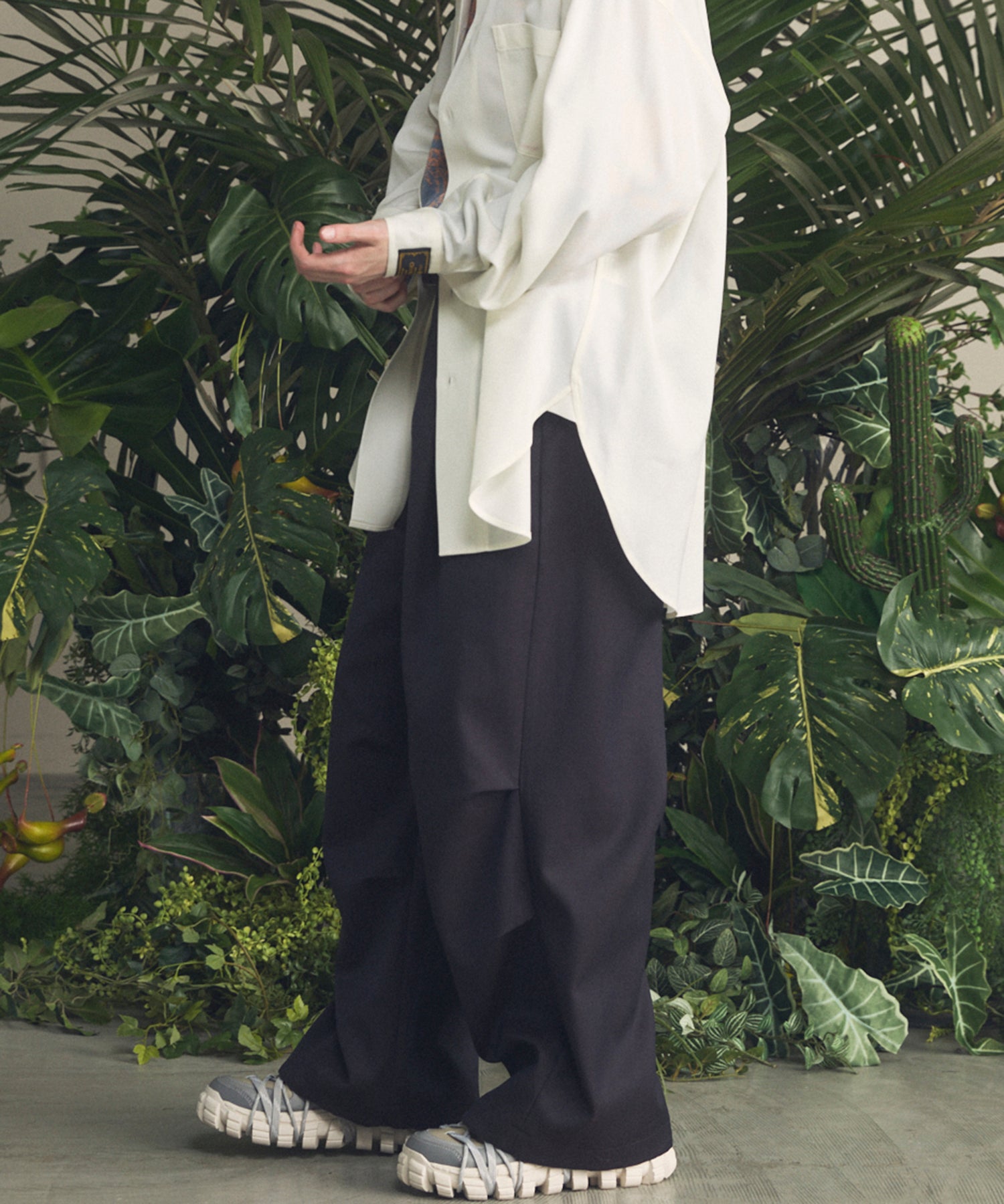 【26SS PRE-ORDER】4 Colors Chambray Washable Wool Prime-Wide Snow Pants