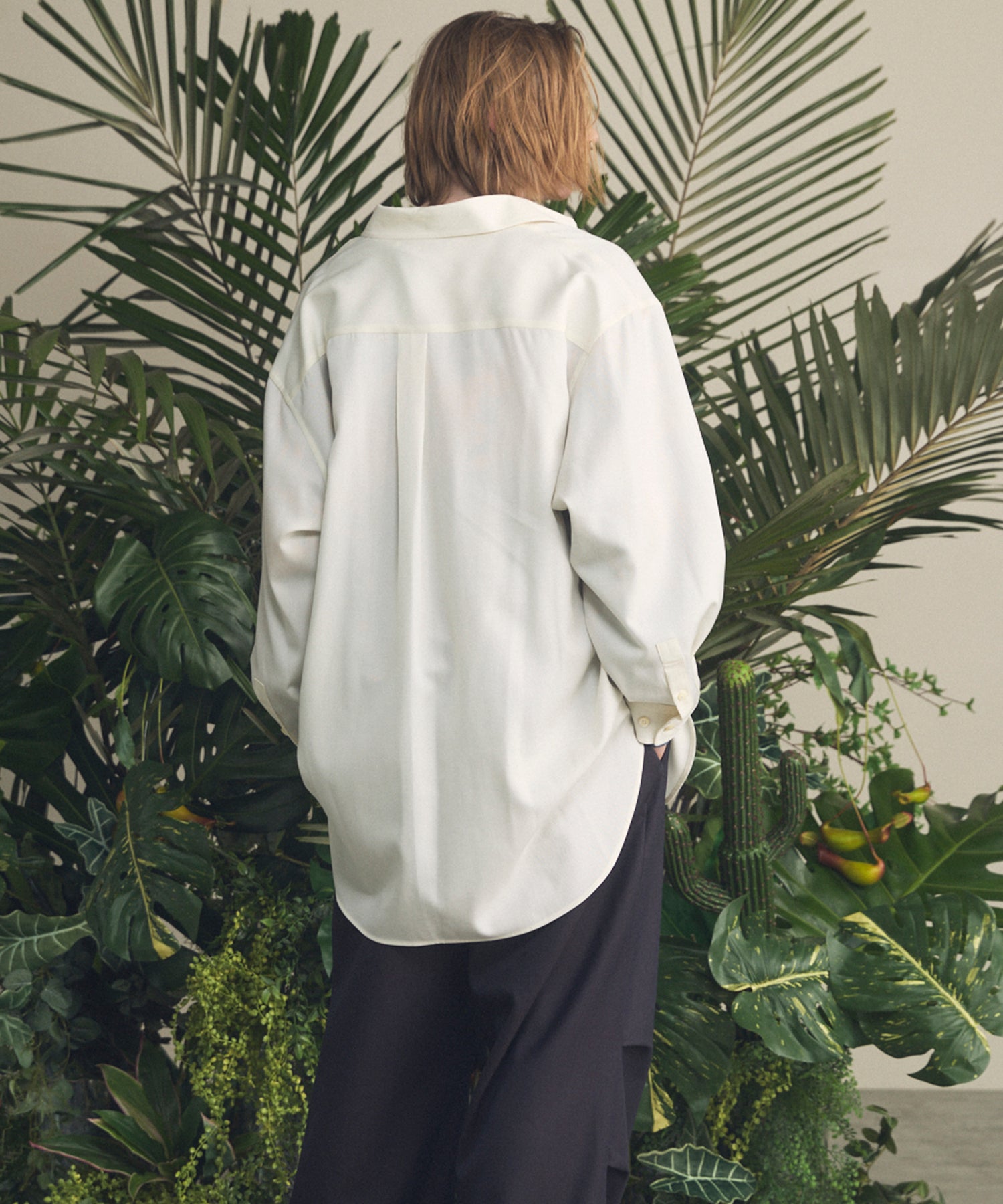 4 가지 색상 샹 브레이 세탁 가능한 양모 프라임-오버 일반 칼라 셔츠 코트