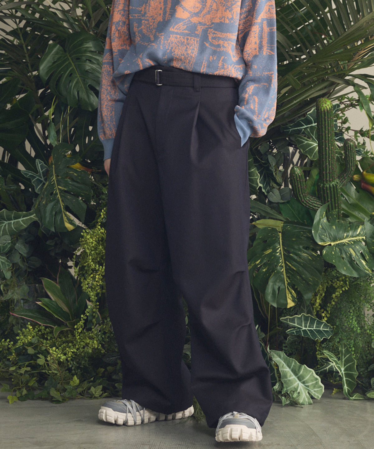 【26SS PRE-ORDER】4 Colors Chambray Washable Wool Prime-Wide Snow Pants