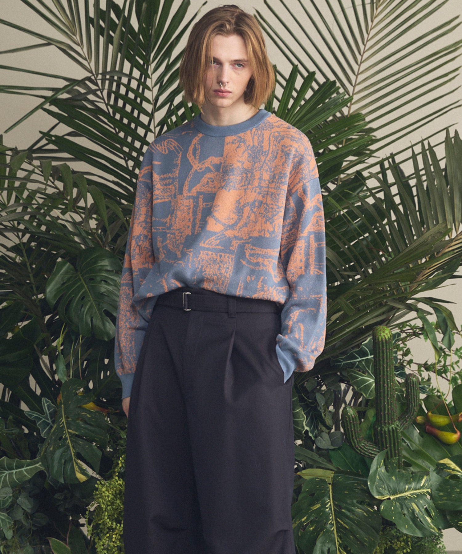 4 색 샹 브레이 세탁 가능한 양모 피크 라펠 더블 가슴 재킷