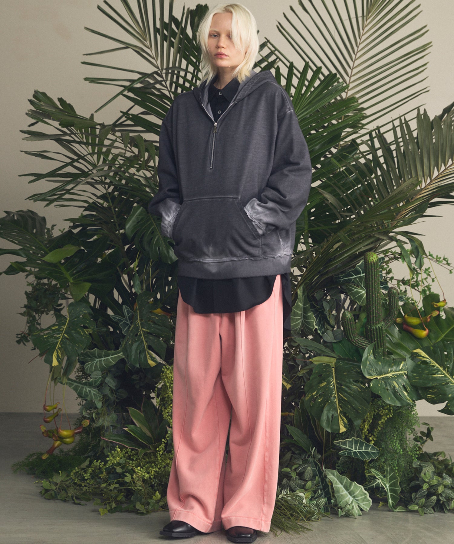 4 가지 색상 샹 브레이 세탁 가능한 양모 프라임-오버 일반 칼라 셔츠 코트