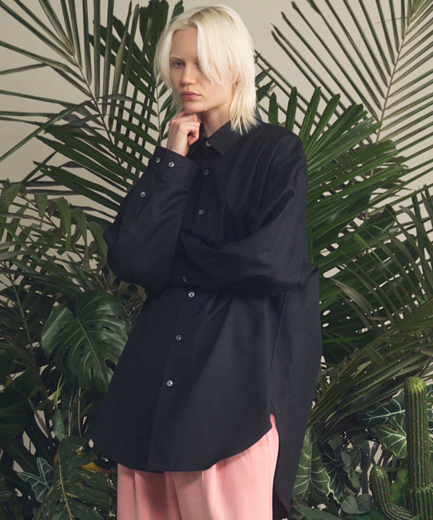 4 가지 색상 샹 브레이 세탁 가능한 양모 프라임-오버 일반 칼라 셔츠 코트