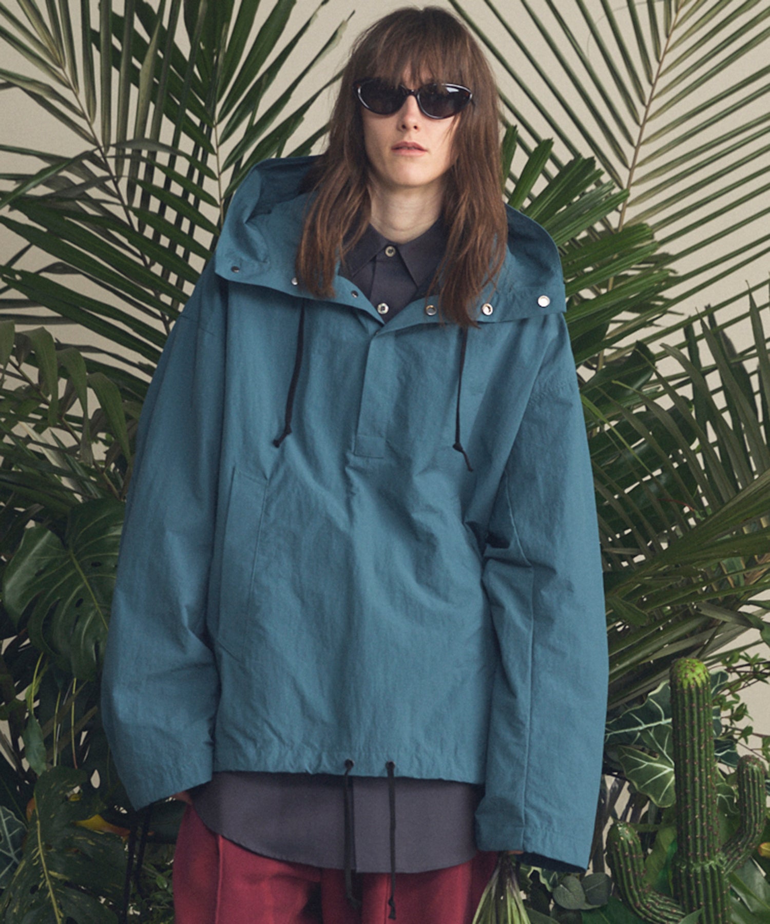 メゾンスペシャル ウォッシュドナイロンアノラックフーディー ブラック サイズ2 UNISEX》Washed Nylon Prime-Over Anorak Hoodie/ワッシャーナイロン