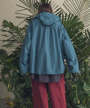 Washed Nylon Prime-Over Anorak Hoodie