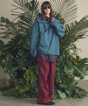 Washed Nylon Prime-Over Anorak Hoodie