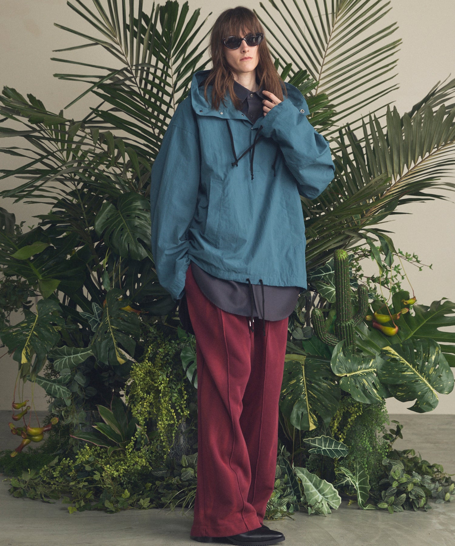 4 가지 색상 샹 브레이 세탁 가능한 양모 프라임-오버 일반 칼라 셔츠 코트