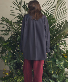 4 가지 색상 샹 브레이 세탁 가능한 양모 프라임-오버 일반 칼라 셔츠 코트