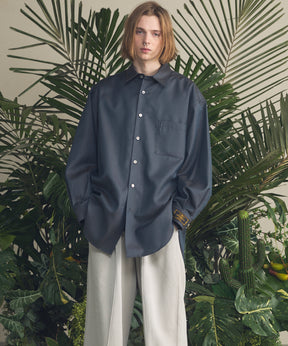 4 가지 색상 샹 브레이 세탁 가능한 양모 프라임-오버 일반 칼라 셔츠 코트