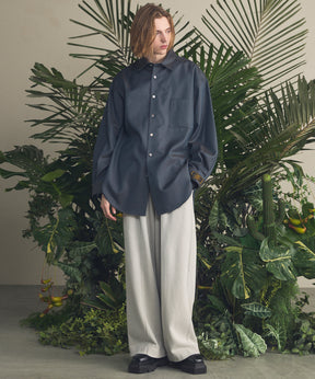 4 가지 색상 샹 브레이 세탁 가능한 양모 프라임-오버 일반 칼라 셔츠 코트