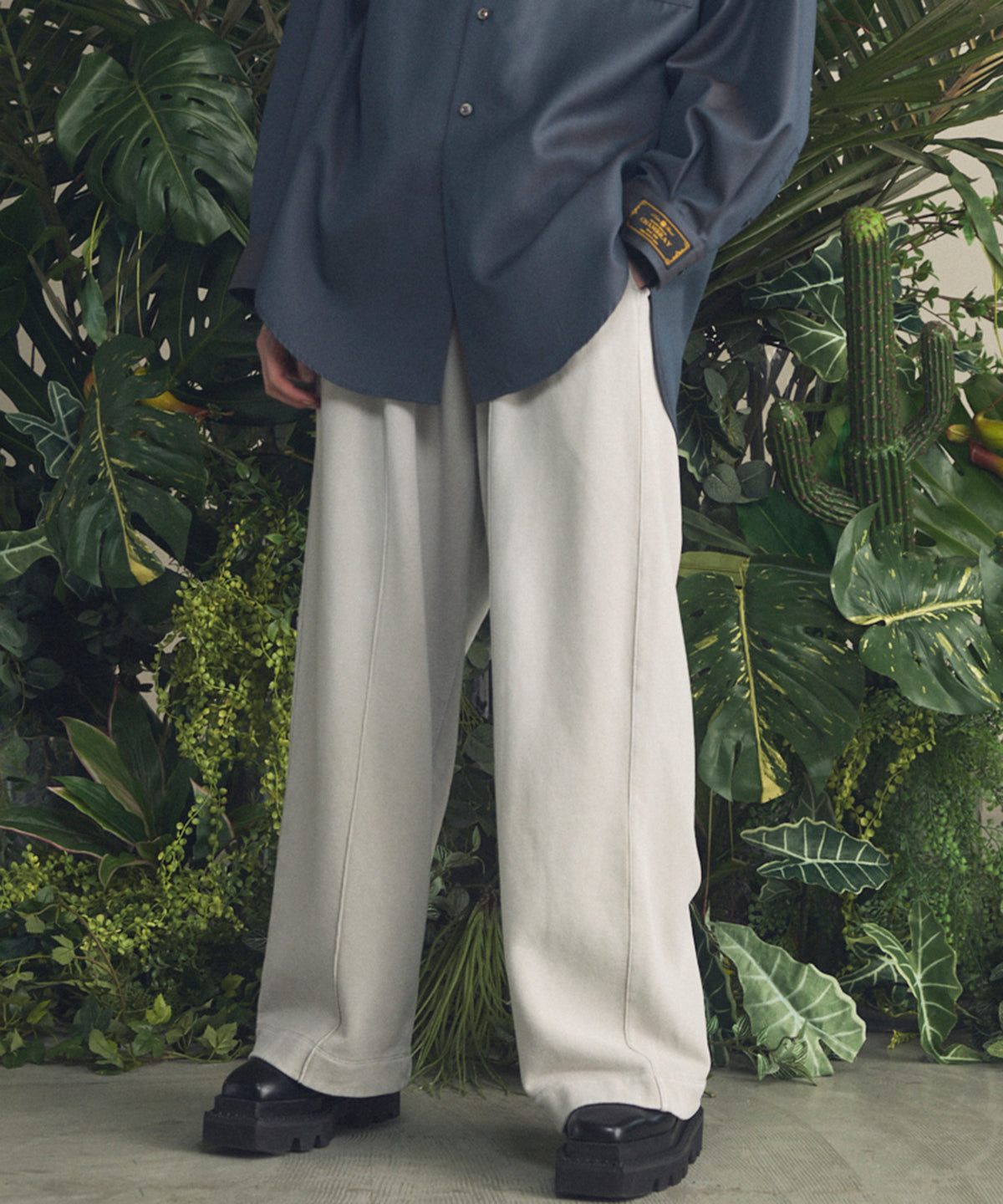 4 색 샹 브레이 세탁 가능한 양모 피크 라펠 더블 가슴 재킷