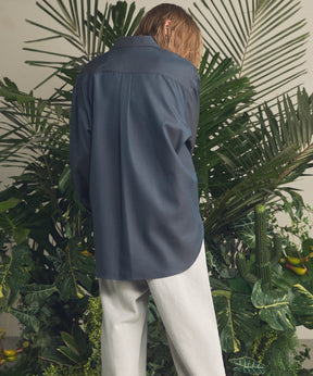 4 가지 색상 샹 브레이 세탁 가능한 양모 프라임-오버 일반 칼라 셔츠 코트