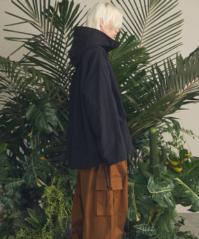 Washed Nylon Prime-Over Anorak Hoodie