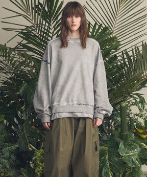 무거운 중량 땀 자수 손상 과다 염색 승무원 목 풀 오버